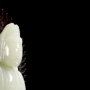 Hetian white jade guanyin, Qing dynasty