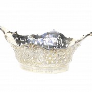 A fine 19th century, dutch silver bread basket, 934 sterling.