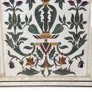 Carved inlaid marble facing, India, 20th century