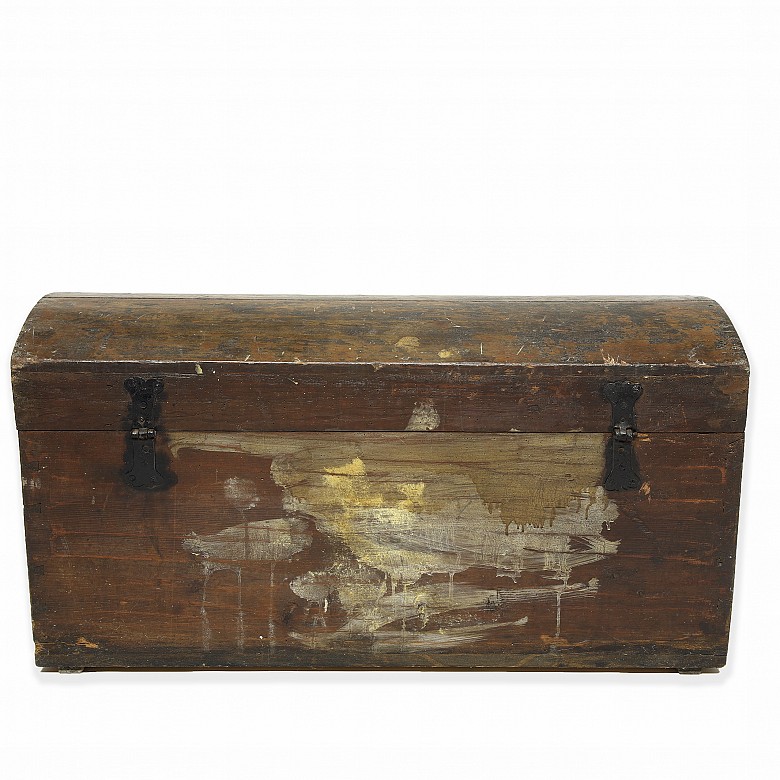 Antique wooden chest, 19th century