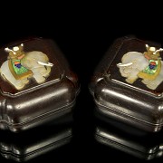 Pair of embedded boxes, Qing dynasty, Daoguang