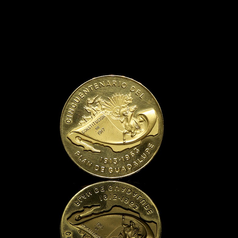 Gold medal coin ‘Fiftieth Anniversary of the Plan of Guadalupe’, Mexico