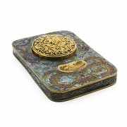 Cloisonné emamel inkwell, China, Qing dinasty (1644-1912)