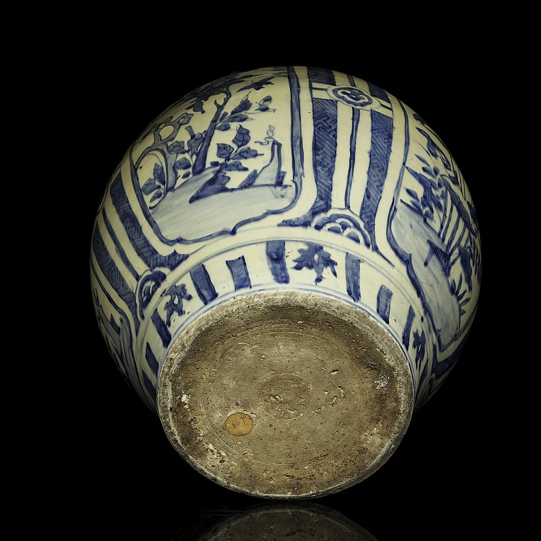 Porcelain vase in blue and white “Landscapes”, Qing dynasty