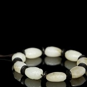 Bracelet with cicada beads in white jade, Western Zhou