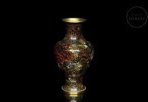 Cloisonné vase ‘Flowers’, 20th century