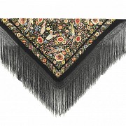 Large manila shawl ‘Birds and flowers’, 20th century