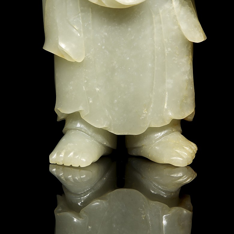 Carved jade figure “Monk”, Qing dynasty