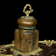 Stone and bronze scribe's desk, 19th century