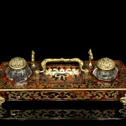 Boulle marquetry scribe's office, 19th century