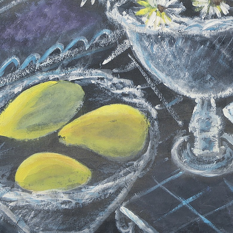 Lin Fengmian (1900-1991) ‘Still life with chrysanthemums and pears’, 20th century