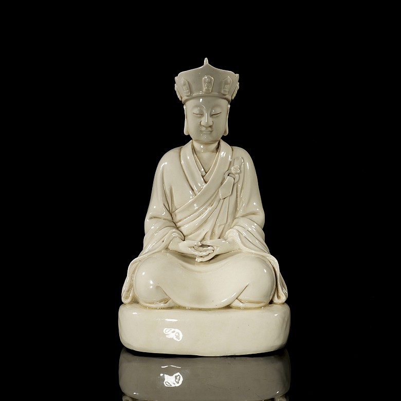 Glazed porcelain figurine ‘Monk’, Qing dynasty