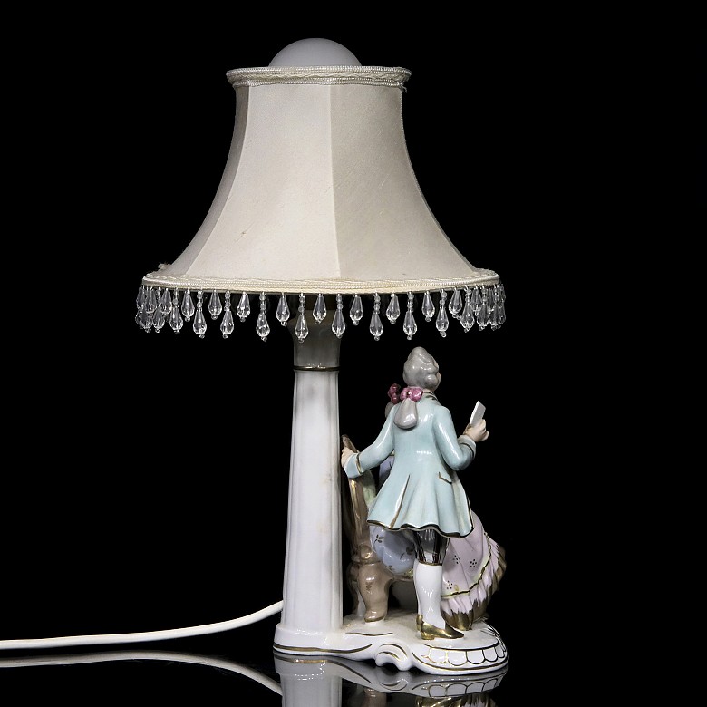 German porcelain lamp, 20th century