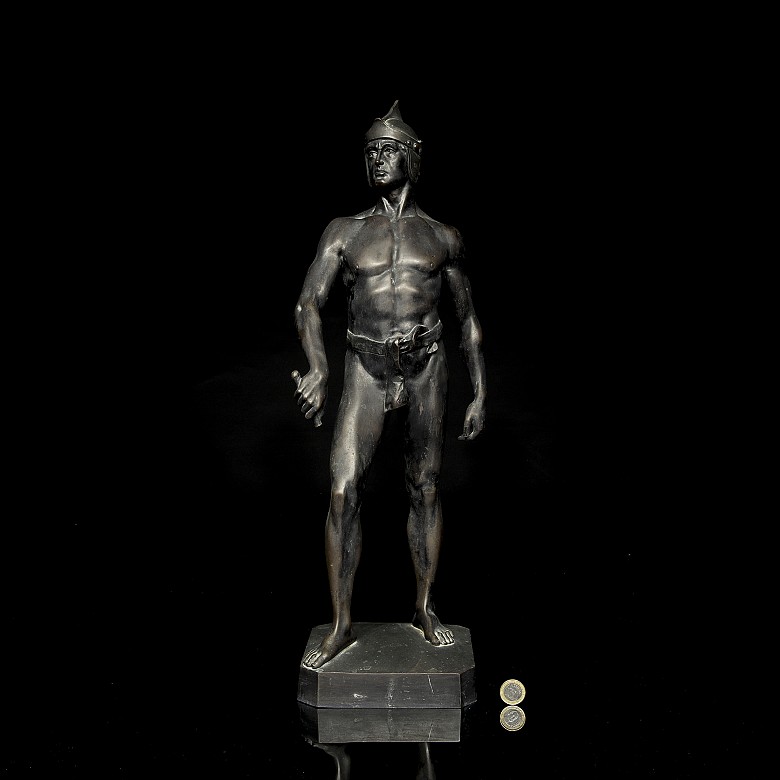 Bronze sculpture ‘Great Warrior’, 20th century