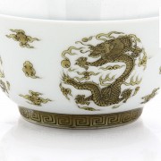 Porcelain bowl with dragons, 20th century