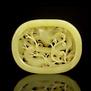 Carved yellow jade plaque “Dragon”, Qing dynasty