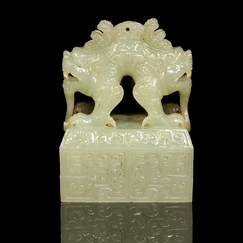 Jade Seal ‘Double Dragon’, Han dynasty