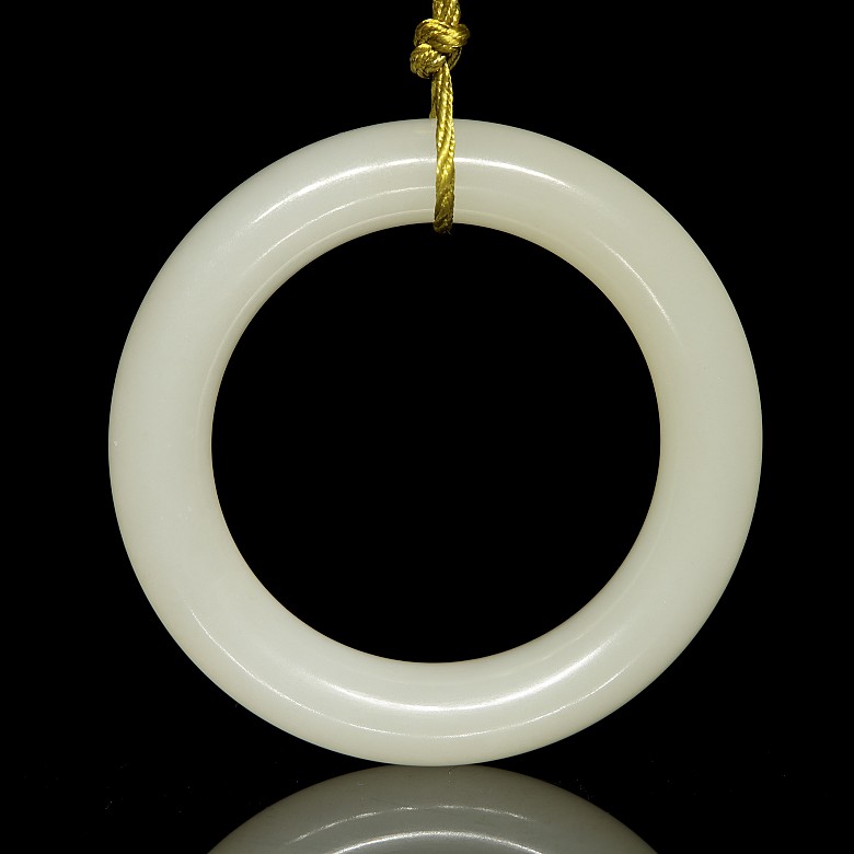 Hetian natural white jade bracelet, Qing Dynasty