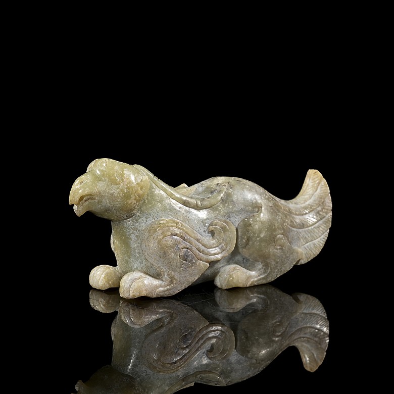 Carved jade figurine ‘Bird’, Han style