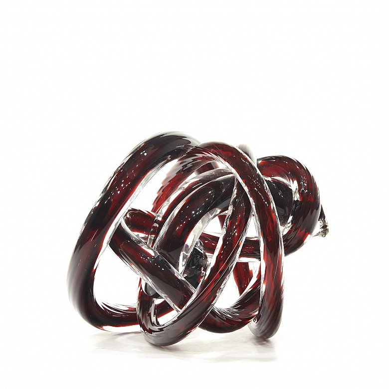 Glass sculpture “Decorative knot”, 20th century