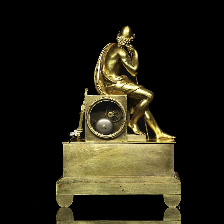 Empire gilt table clock, France, 19th century