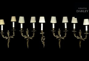 Set of Louis XV style sconces, 20th century