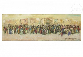 Painting “Great gathering”, 19th century