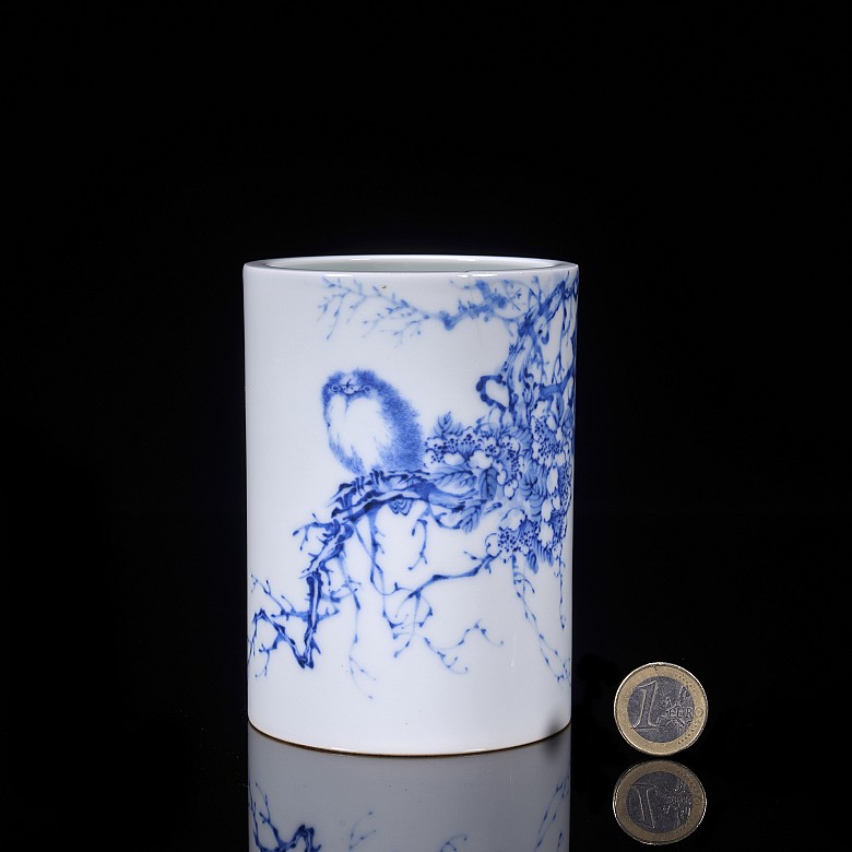 Porcelain brush pot, Wang Bu style, 20th century