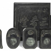 Set of inking-stones, Qing dynasty, Qianlong