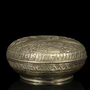 Embossed metal box, Ming dynasty