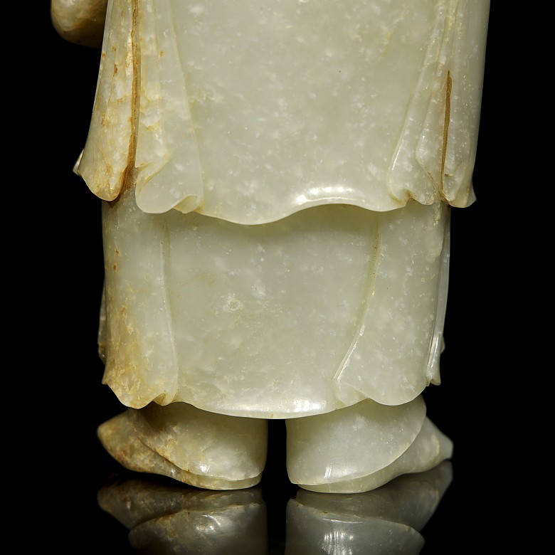 Carved jade figure “Monk”, Qing dynasty