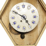 Inlaid wall clock, late 19th century