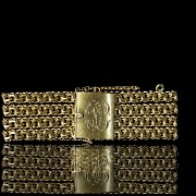 Bracelet with four chains in yellow gold