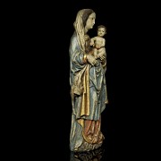 Wood carving ‘ Our Lady with Infant Jesus’, 20th century