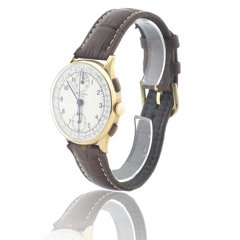 Chronographe Suisse Cie watch in 18k yellow gold