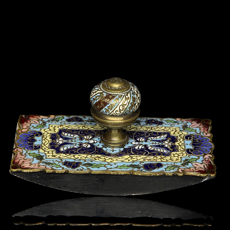 French ink blotter ‘Cloisonné’, late 19th century