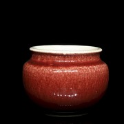 Small vessel with ‘Bull's Blood’ glaze, 20th century