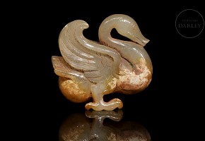 Carved jade figurine ‘Goose’, Han dynasty