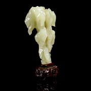 Carved white jade figurine ‘Taihu’, Qing dynasty