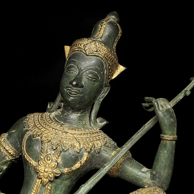 Thai gilt-bronze sculpture, 20th century - 4