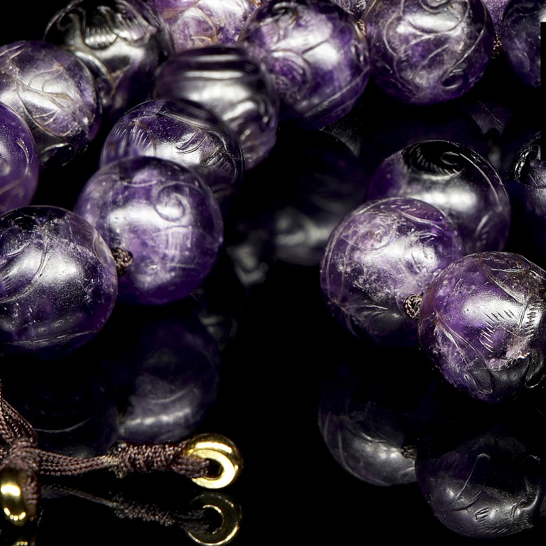 Amethyst bead necklace, Han dynasty