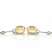 Earrings in 18k white gold with citrines and diamonds