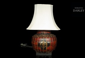 Lamp made of a rice bowl, Asia, 20th century