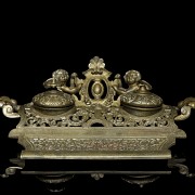 Double writing desk “Couple of angels” Louis XIV style, late XIX century