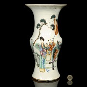 Enameled vase with a mythological scene, 19th century