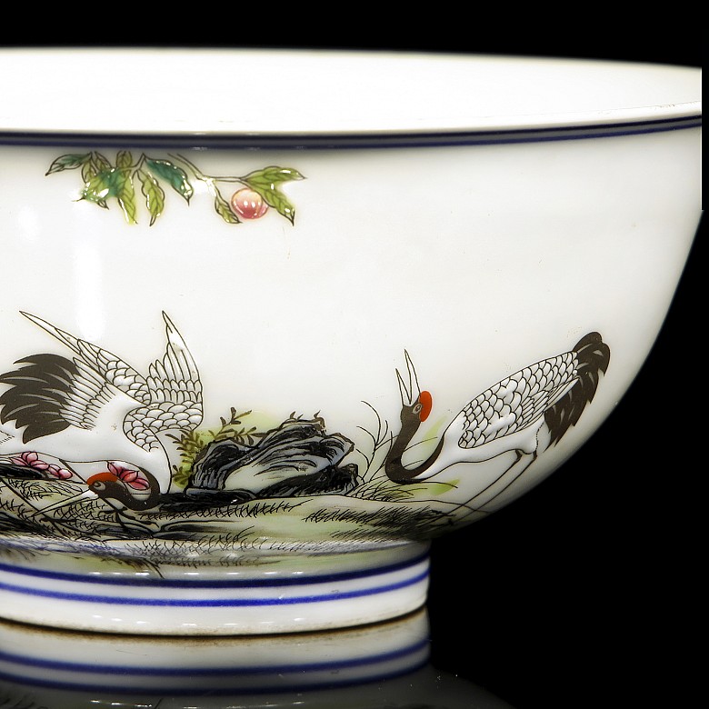 Bowl with cranes, 20th century