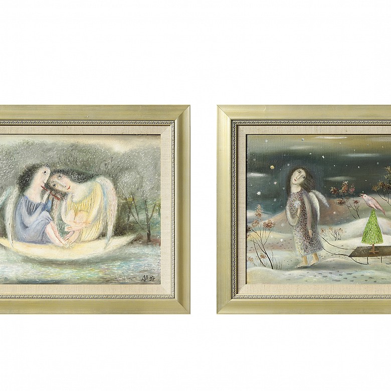 Adyceba P. (20th century) ‘Angels in Winter’ - 12