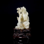 Carved jade fiura ‘Elder and Donkey’, Qing dynasty