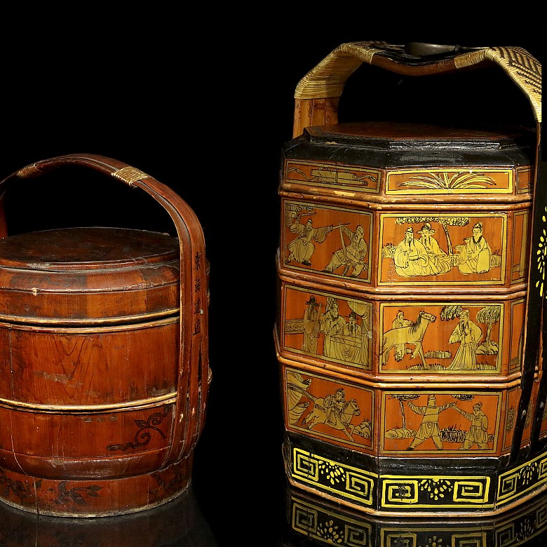 Two wedding baskets, China, 20th century