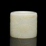 White jade “Dragon” archer ring, Qing dynasty